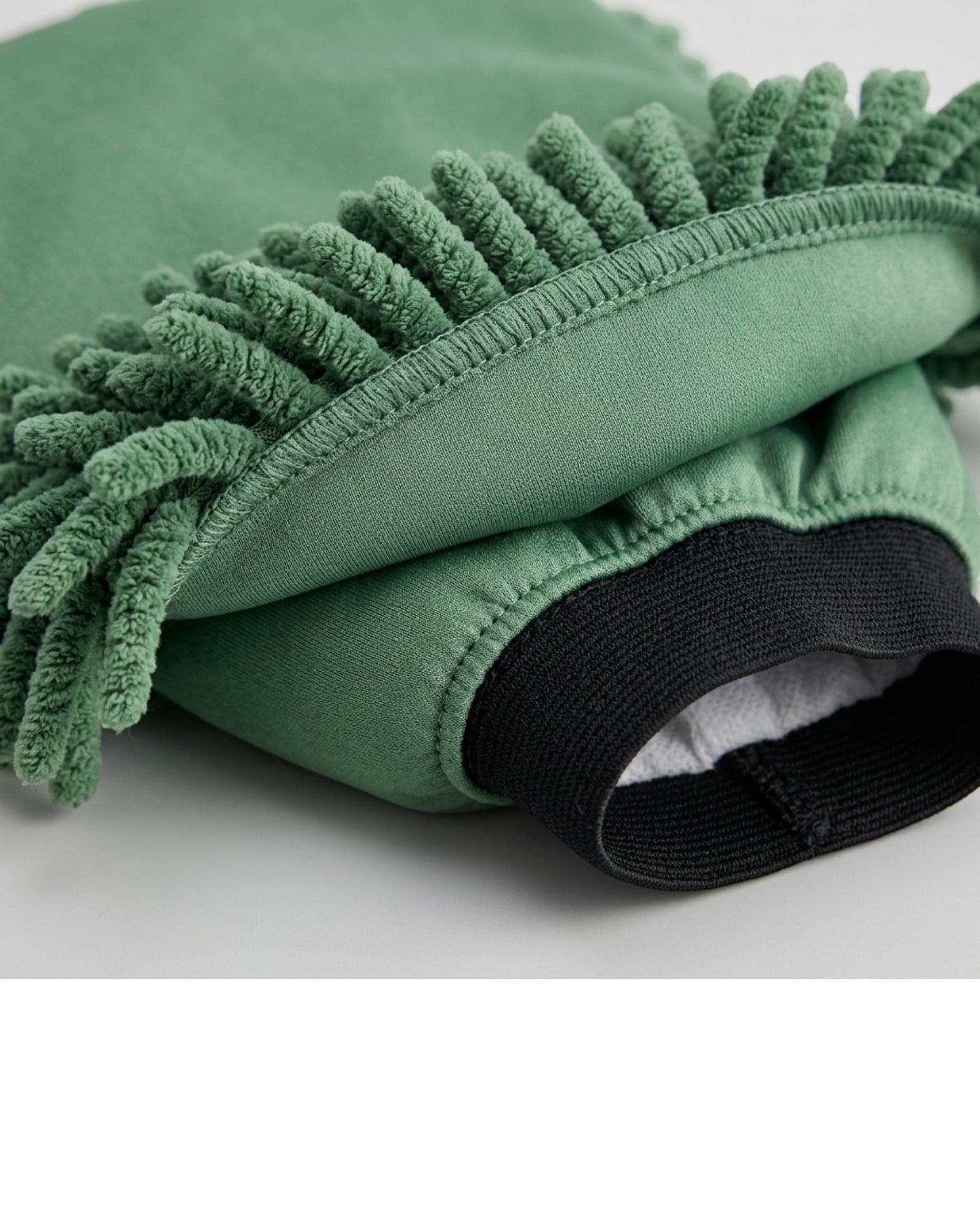 Rovae Chenille Microfiber Car Wash Mitt 28 x 20 cm Green - Detail view