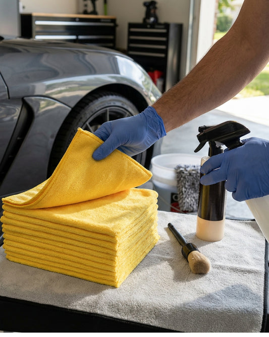 Rovae Detail Cleaning Cloths Yellow 12 x 12 in 10 Pack