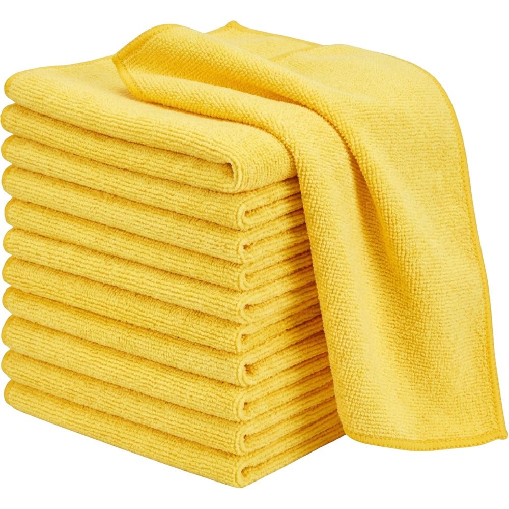 Rovae Detail Cleaning Cloths Yellow 12 x 12 in 10 Pack