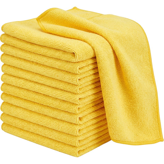 Rovae Detail Cleaning Cloths Yellow 12 x 12 in 10 Pack