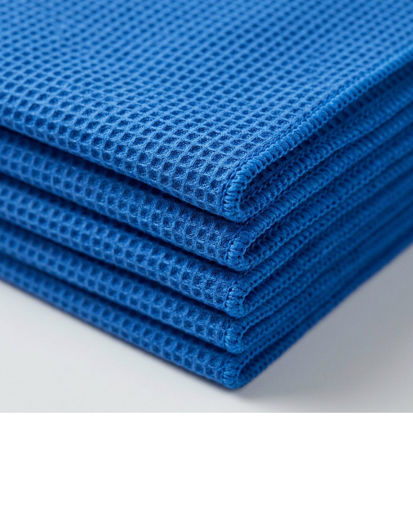 Rovae Waffle Microfiber Glass Cloths Set of 6 40 x 40 cm Blue - Detail view