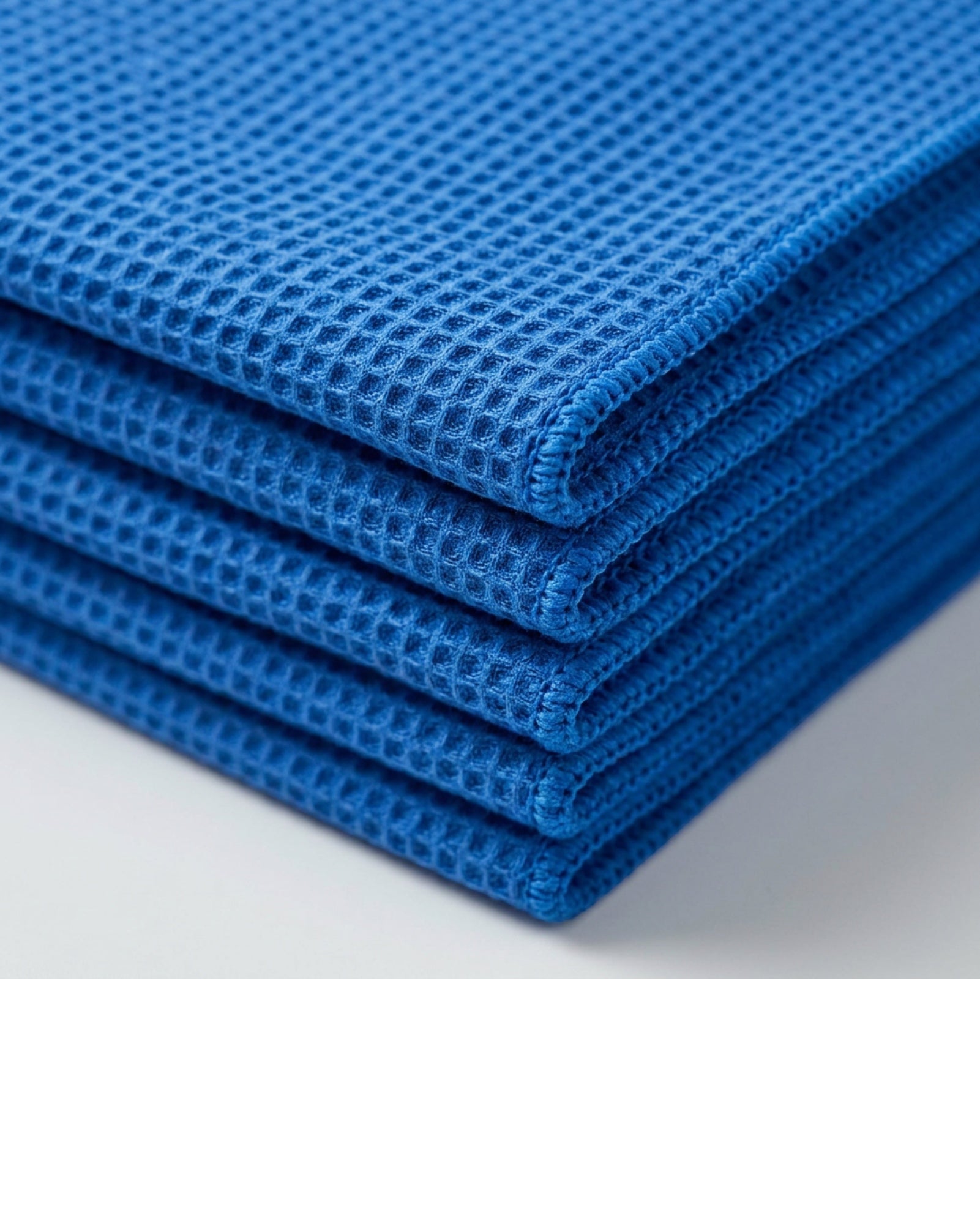 Rovae Waffle Microfiber Glass Cloths Set of 6 40 x 40 cm Blue - Detail view